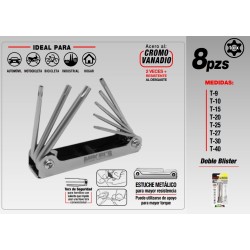 Juego de Llaves Hexagonales TORX tipo navaja