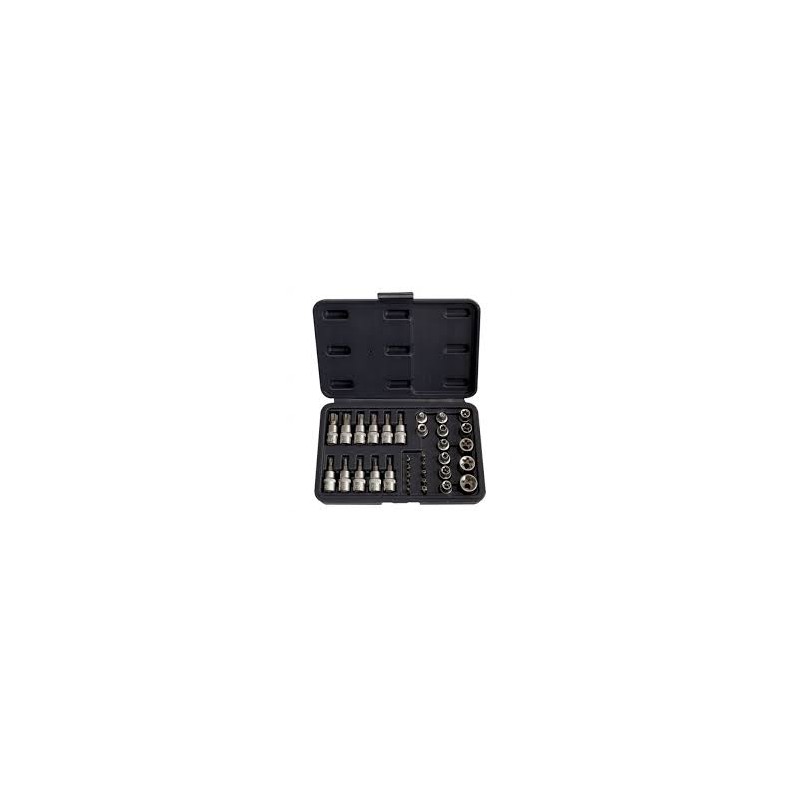 JUEGO ESPECIAL DE PUNTAS TORX Y SPLINE AUTOMOTRIZ 34 PIEZAS