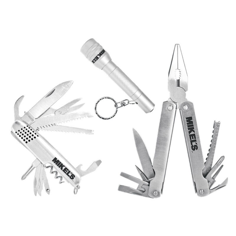 KIT MULTIHERRAMIENTA NAVAJA MULTIUSOS CON LAMPARA 3 EN 1