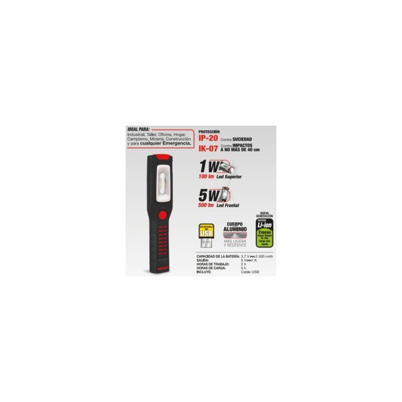 Lampara LED Recargable 5 w