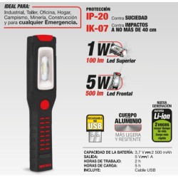 Lampara LED Recargable 5 w