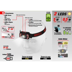 Lámpara LED Recargable tipo Minero 5w