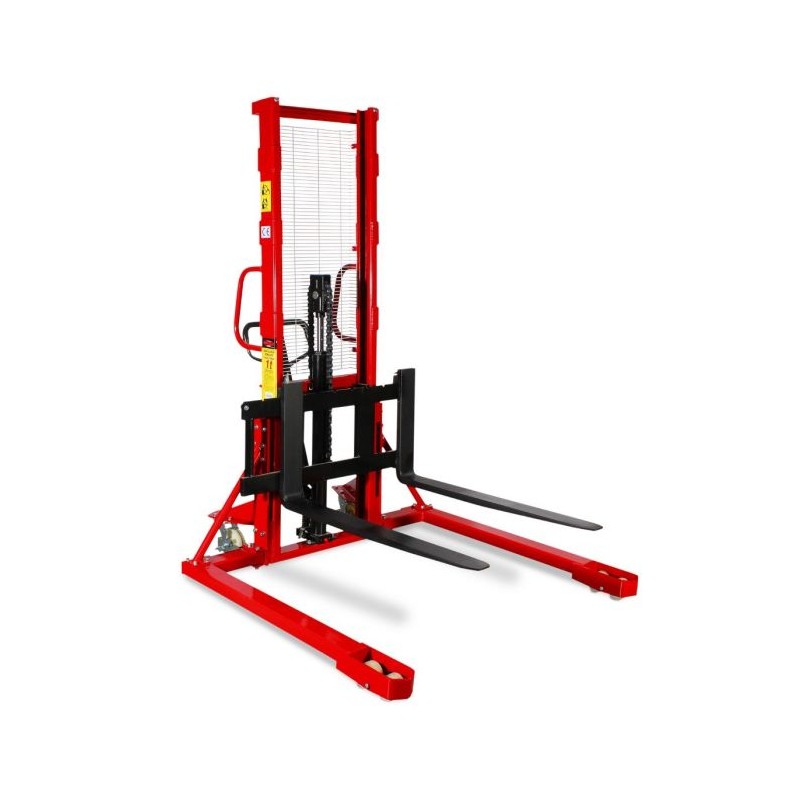 Montacargas hidráulico extra ancho manual 1 ton
